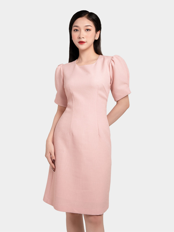 Đầm Công Sở Dáng Chữ A Linen Gân AB0280