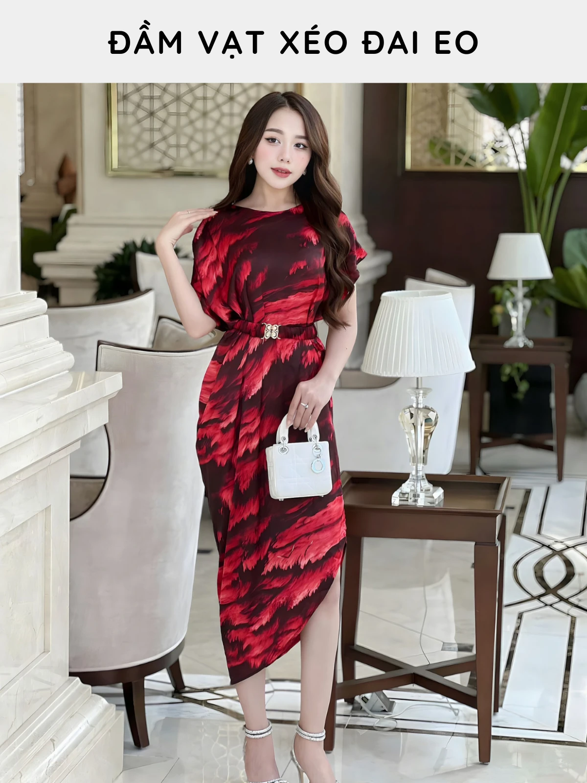 ĐẦM VẠT XÉO ĐAI EO TK0006