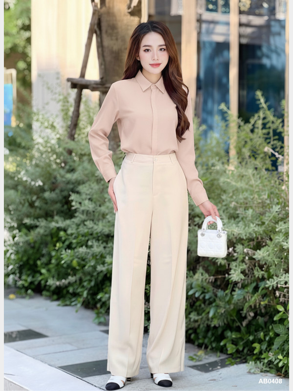 ÁO SƠ MI TAY DÀI CHIẾT EO AB0408