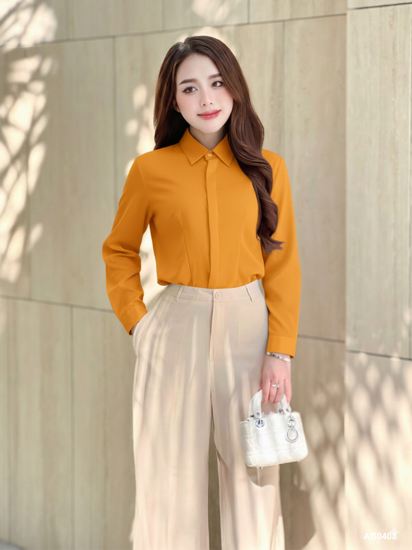 ÁO SƠ MI TAY DÀI CHIẾT EO AB0408