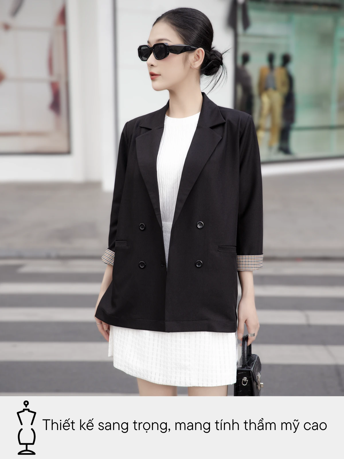 ÁO BLAZER FORM RỘNG CƠ BẢN AB0363