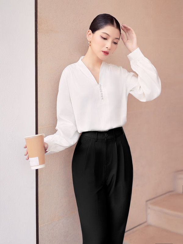 ÁO KIỂU AB0379 TRẮNG Trắng