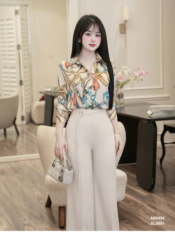 ÁO SƠ MI HỌA TIẾT AB0496