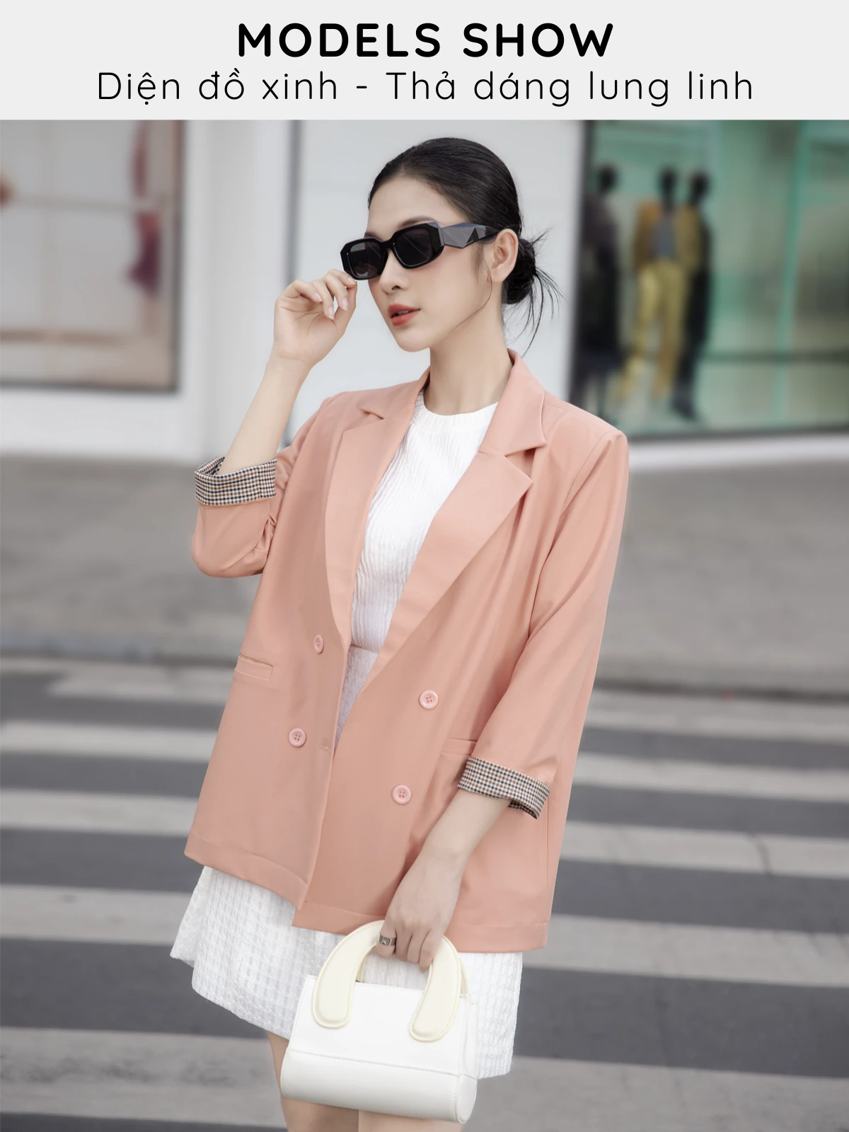 ÁO BLAZER FORM RỘNG CƠ BẢN AB0363