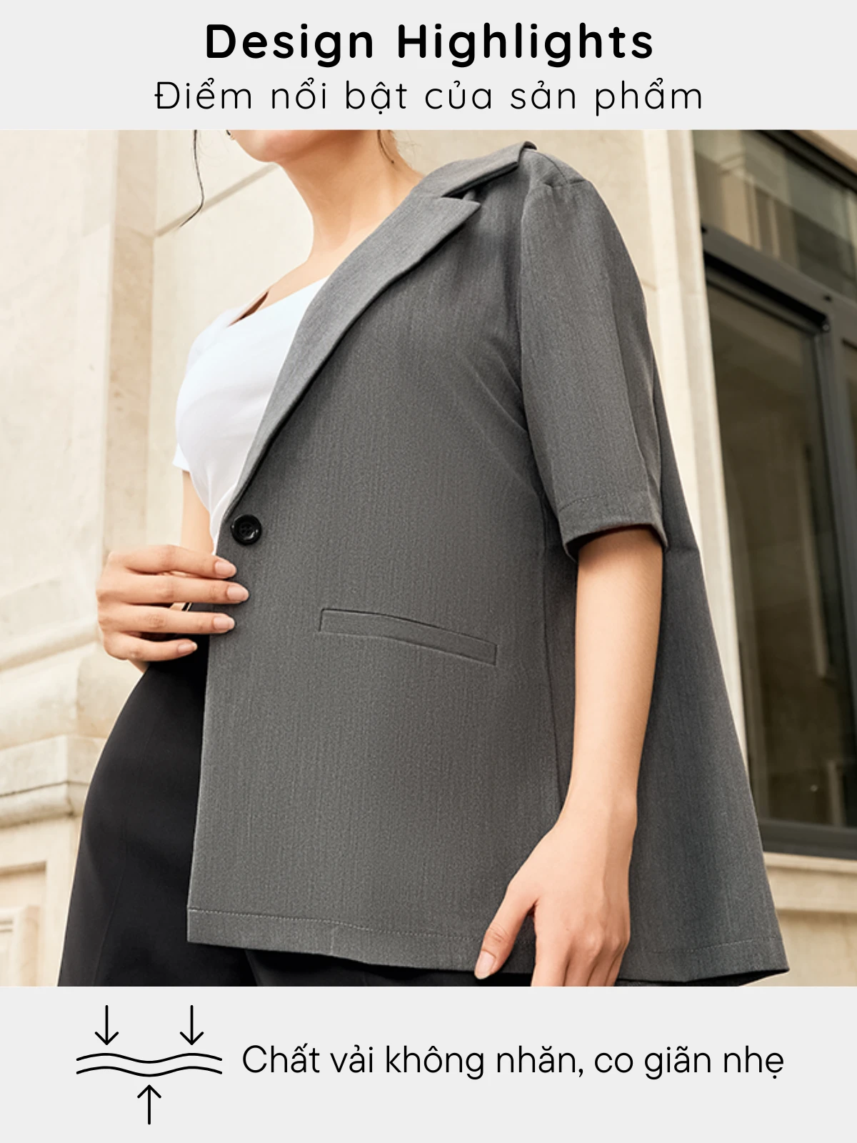 ÁO BLAZER FORM SUÔNG CƠ BẢN AB0430
