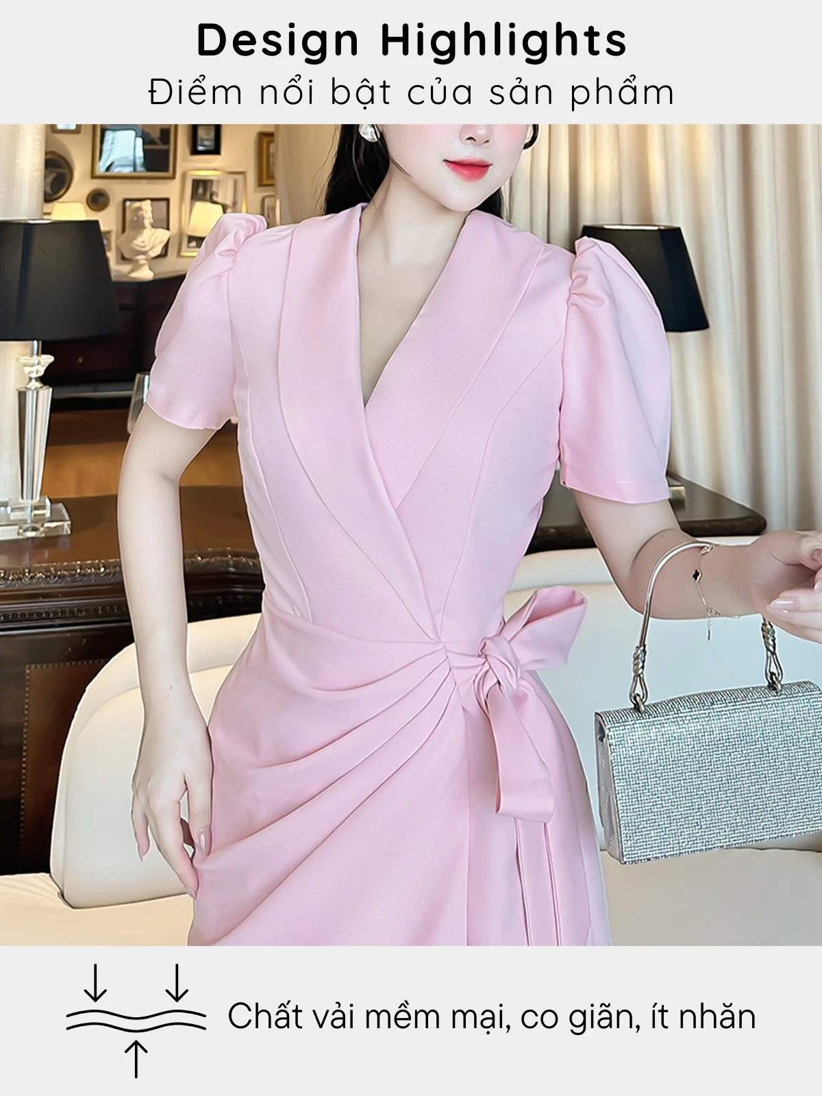 ĐẦM THẮT NƠ AB0418