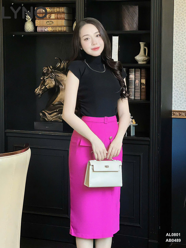 ÁO LEN CỔ LỌ ĐÍNH DÂY CHUYỀN AL0801