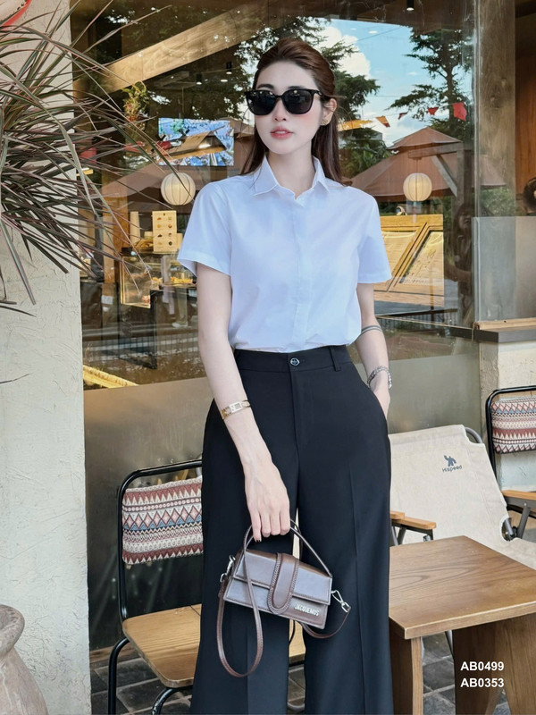 QUẦN DÀI ỐNG SUÔNG RỘNG AB0344 Đen