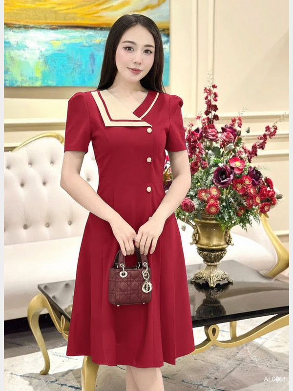 ĐẦM DÀI CỔ VUÔNG AL0861