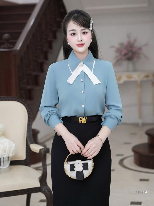 ÁO SƠ MI TAY DÀI AL0904 Xanh Dương