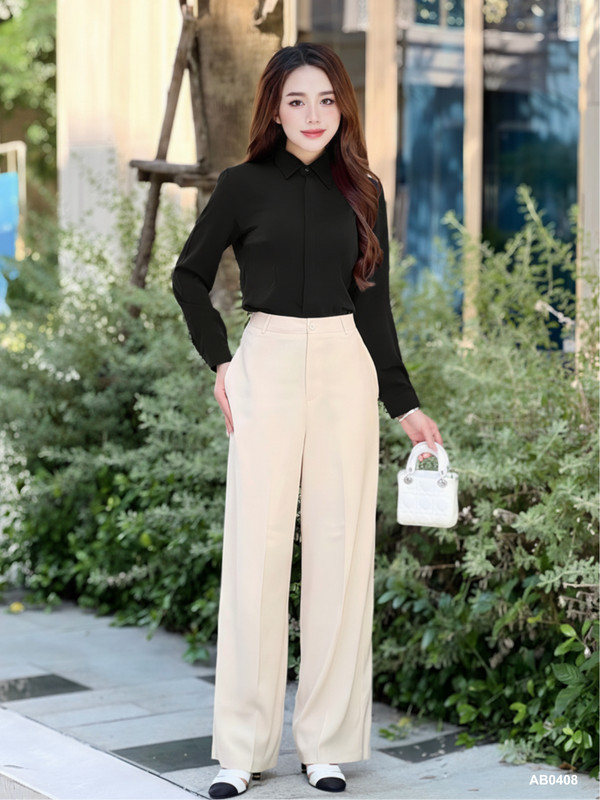 ÁO SƠ MI TAY DÀI CHIẾT EO AB0408