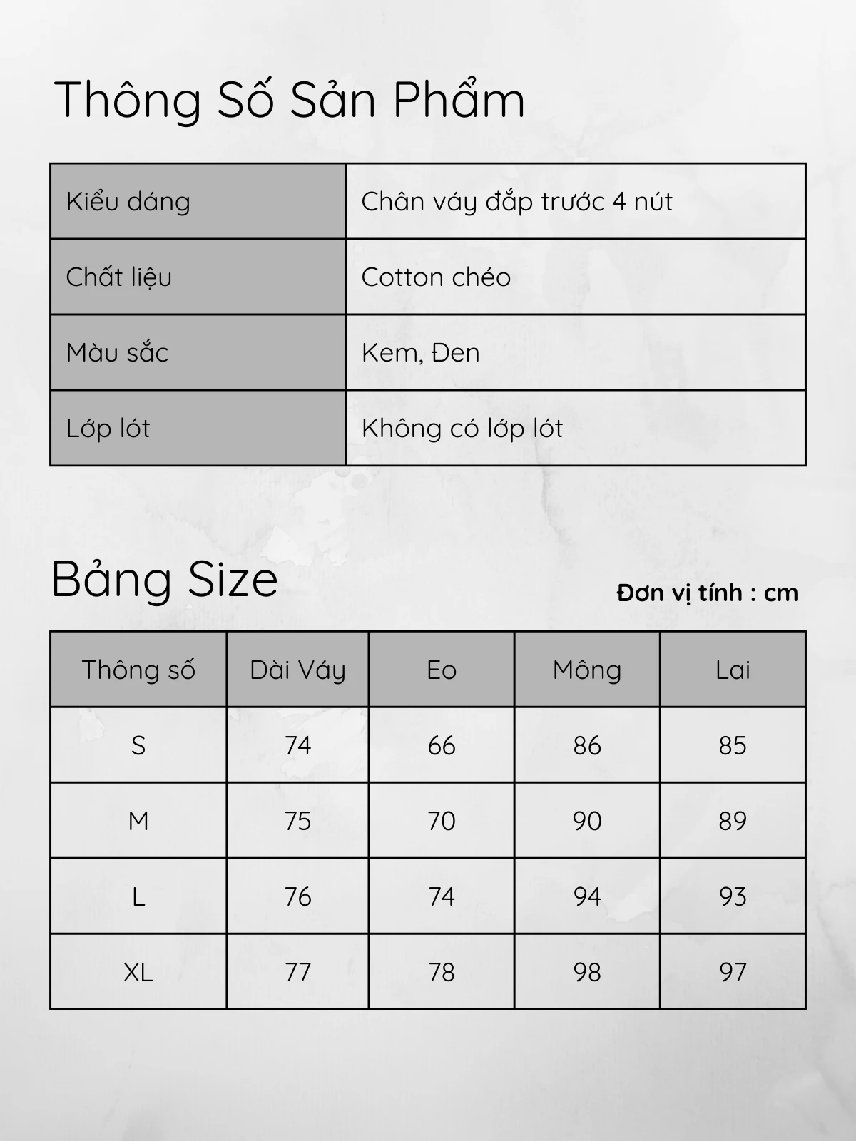 VÁY ĐẮP TRƯỚC 4 NÚT AL0529