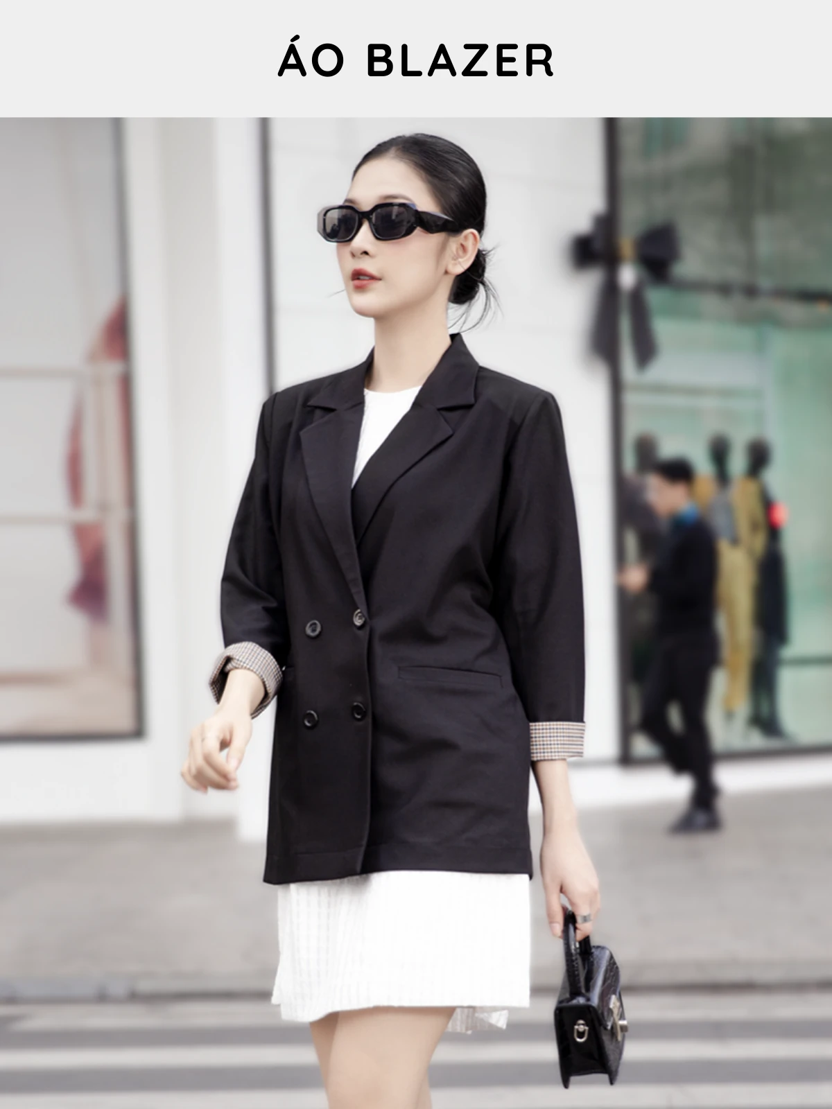 ÁO BLAZER FORM RỘNG CƠ BẢN AB0363