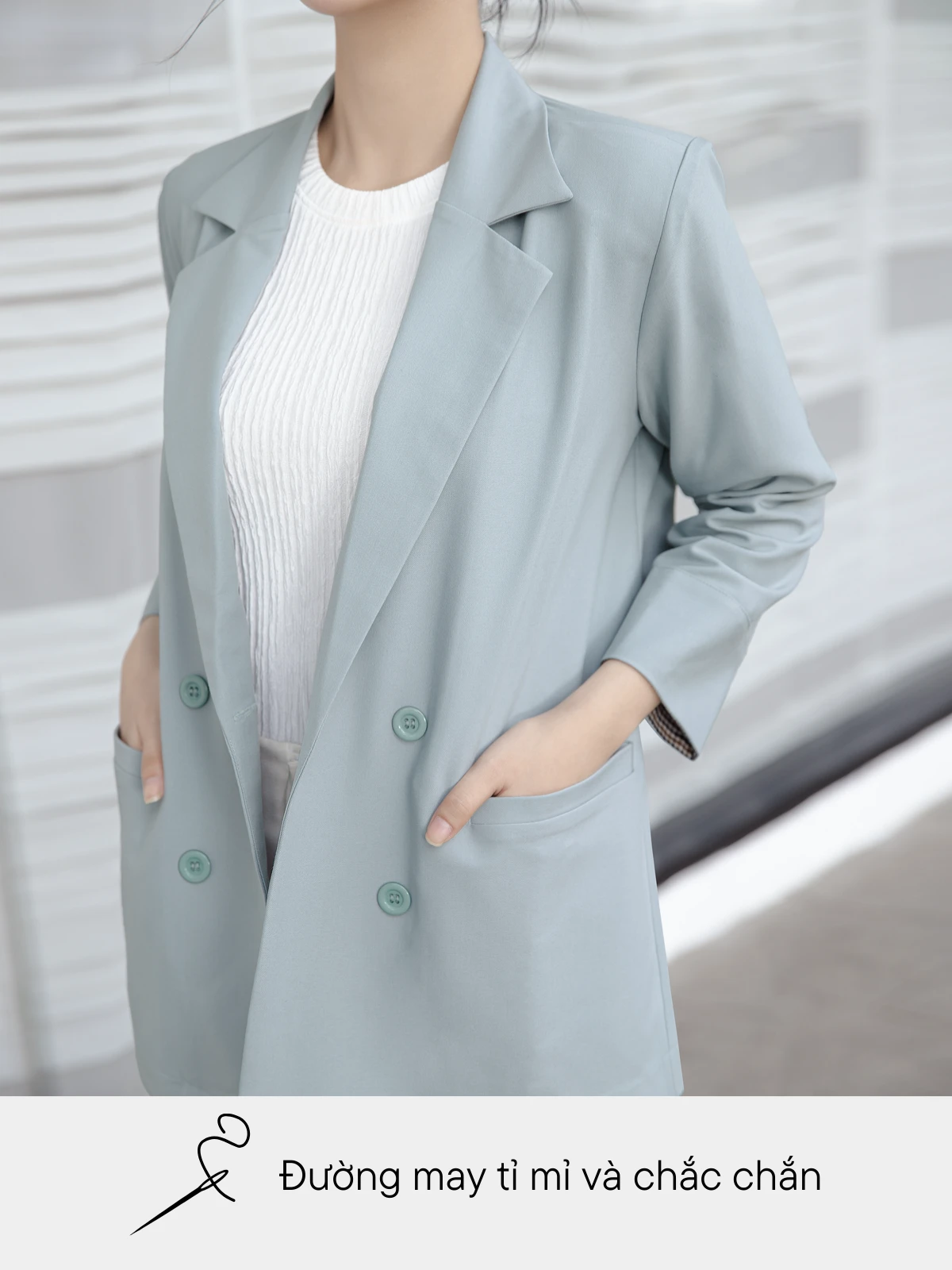 ÁO BLAZER FORM RỘNG CƠ BẢN AB0363
