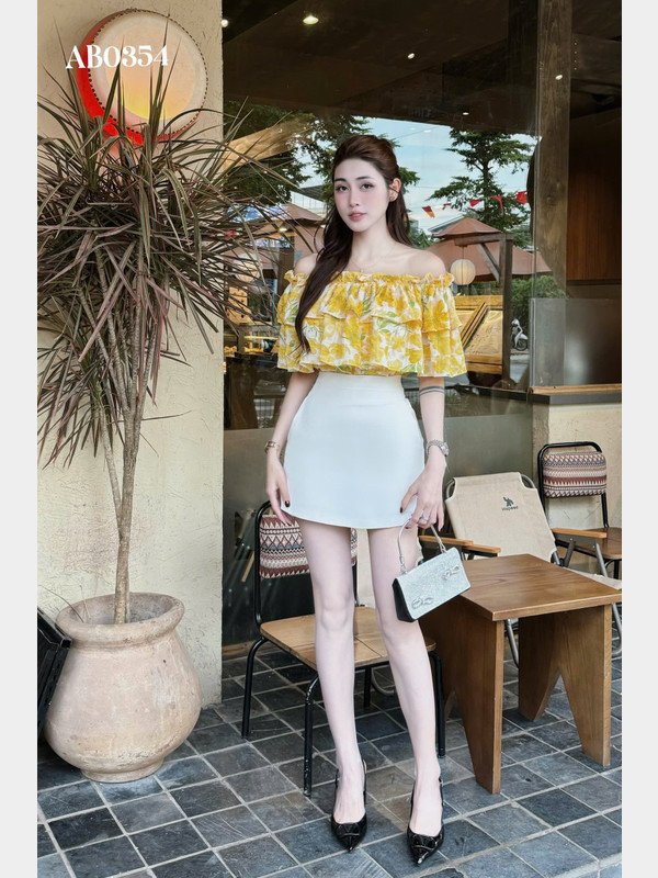 CHÂN VÁY CHỮ A AB0354 Trắng