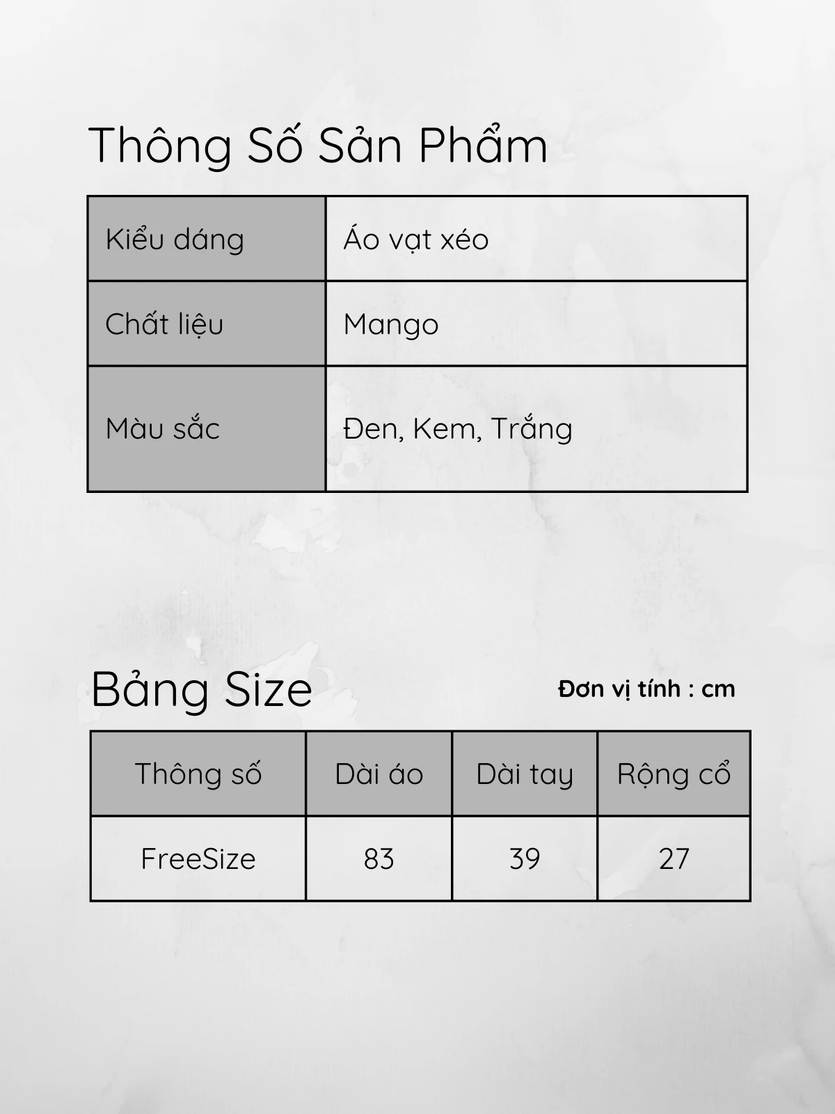ÁO VẠT XÉO TK0016