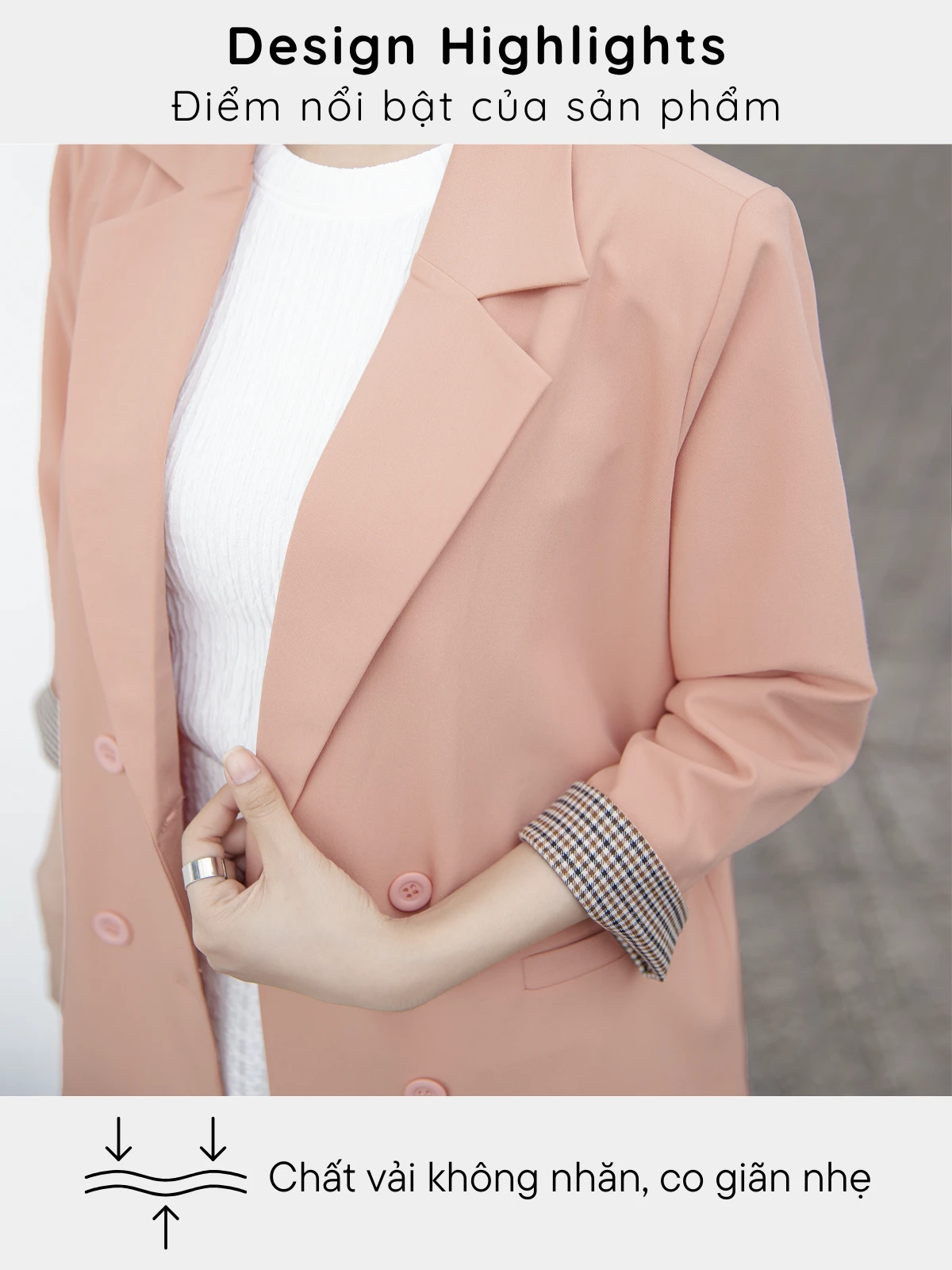 ÁO BLAZER FORM RỘNG CƠ BẢN AB0363